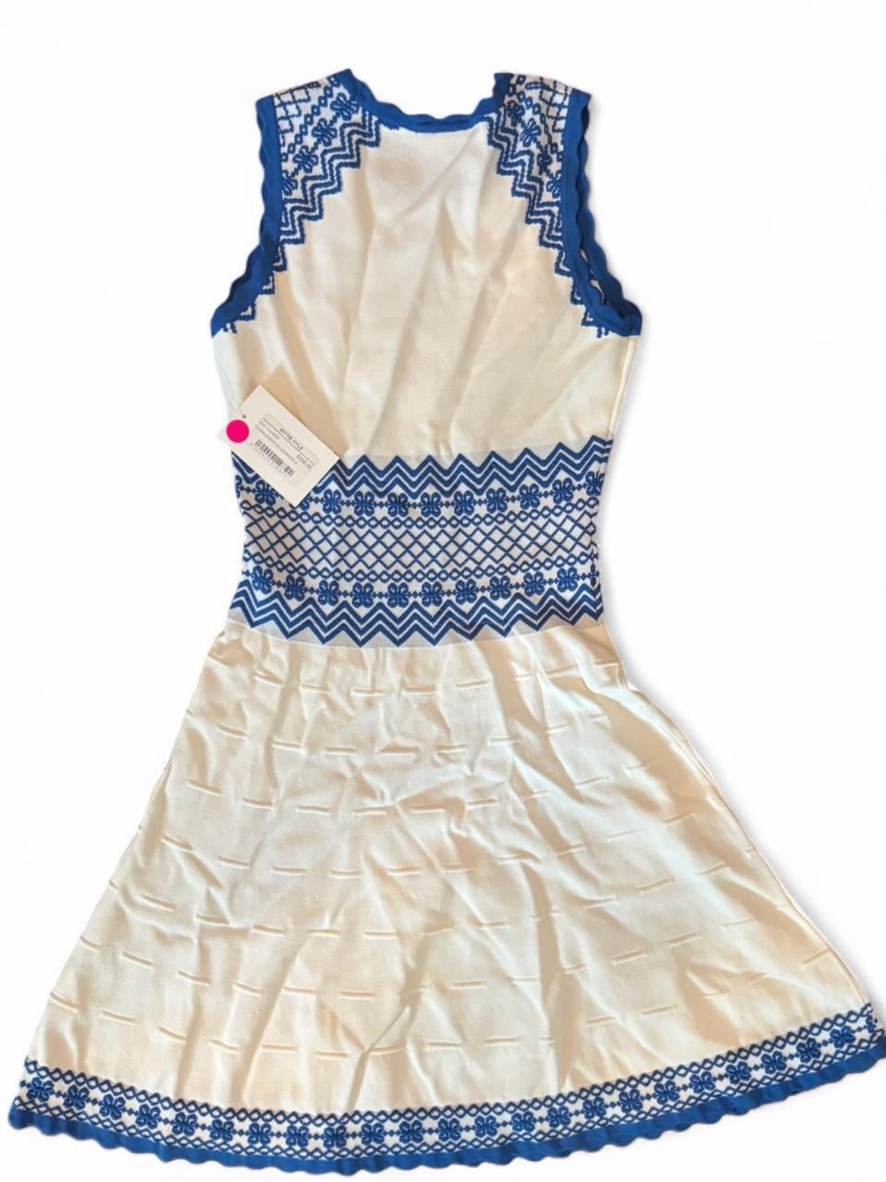 White and blue Shoshanna dress with a floral pattern dress - Picture 4 of 5